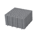Gray Interlocking Deck Tiles 12x12 Inch Plastic Waterproof Outdoor Anti-slip for Bathroom Balcony