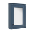 Modern Blue Wall Mounted Bathroom Storage Cabinet with Mirror and Adjustable Shelf, 20'' Rectangular Medicine Cabinet in MDF and Solid Wood