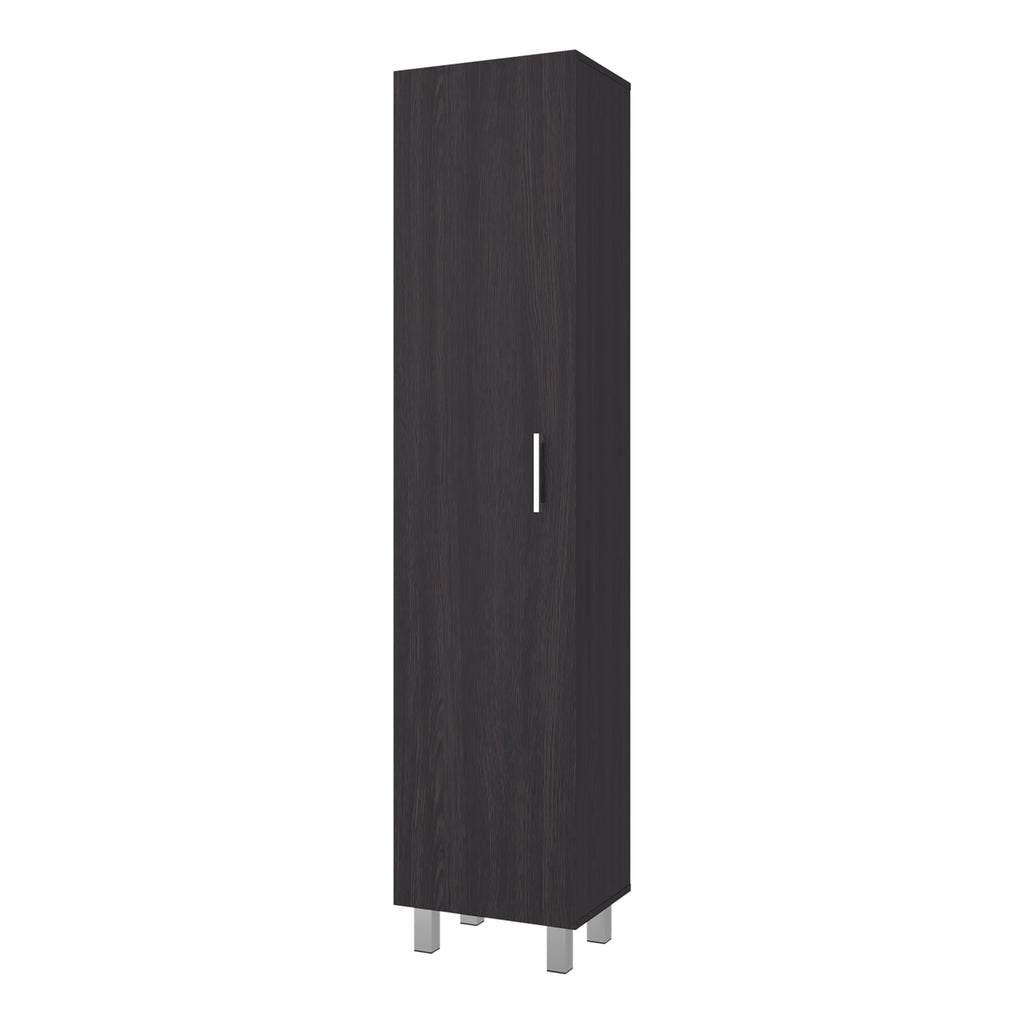 Vintro Freestanding Storage Cabinet with Internal Storage Shelves, Tall Single Door, 4 Interior Shelves, Metal Handle and Legs
