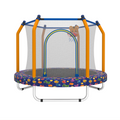 55-inch Trampoline for Kids Indoor & Outdoor Small Toddler Trampoline with Basketball Hoop