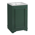 Modern Green 20-inch Freestanding Bathroom Vanity with Ceramic Sink, Soft-Close Door, Adjustable Shelf, MDF and Solid Pine Wood