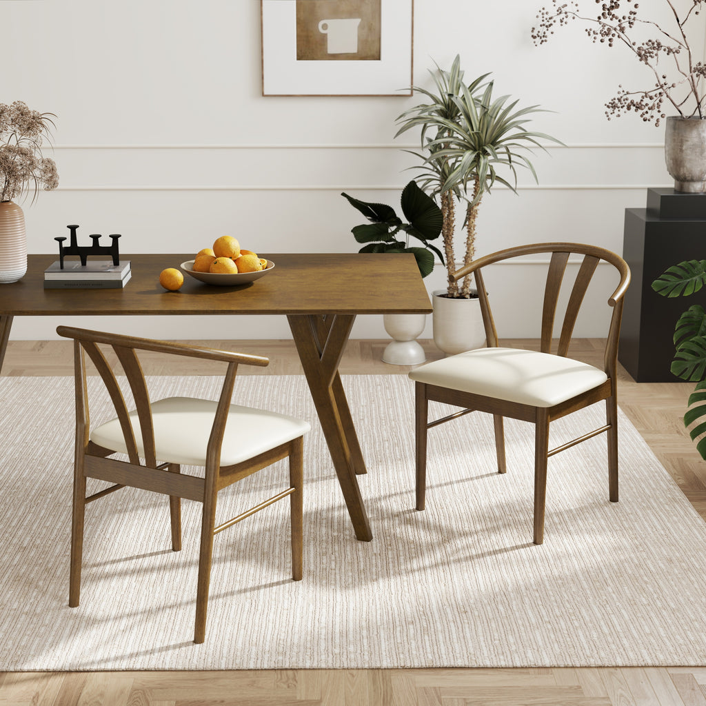 Lavin Wishbone Dining Chairs, Set of 2, Walnut