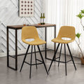 Porth Fabric Kitchen 28.25' Counter Height Stools, Set of 2, Yellow
