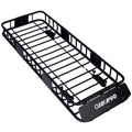 Rooftop Cargo Carrier Basket Motoring Roof Rack,Top Mount Roof Rack 64' black steel