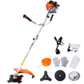 52cc Weed Wacker Gas Powered,6 in 1 Multifunction, String Trimmer, 8 inch Weed Wacker Attachments Heads,10' Metal 3/4/80T Blade,Rubber Handle , Shoulder & Strap Included, EPA Compliant