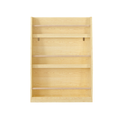 3 Tier Kids Book Shelf, Natural Finish MDF & Pine Wood Storage Rack for Playrooms, Bedrooms, and Classrooms
