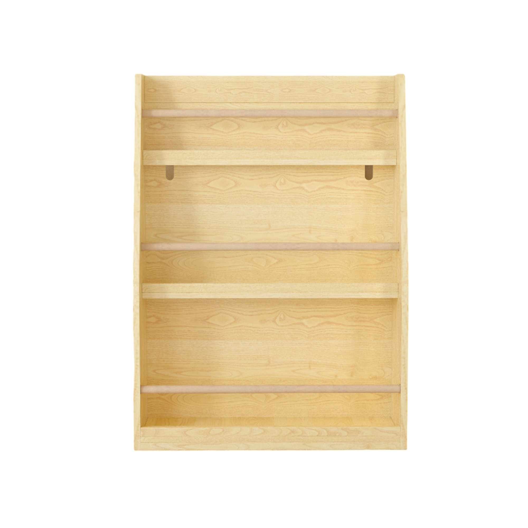 3 Tier Kids Book Shelf, Natural Finish MDF & Pine Wood Storage Rack for Playrooms, Bedrooms, and Classrooms