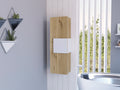 Vanguard Medicine Cabinet, Three Shelves, Single Door Cabinet -White / Light Oak