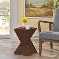 TESS Modern Side Table – Stylish Cent Table Compatible with Living Room, Bedroom, or Office – Versatile Home Furniture with Design and Sturdy Construction,Dark Brown Color