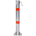 Parking bollard,pole barrier with lock ,car parking protection posts,home garage street decor ,parking barrier Round gray