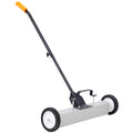 24'' Rolling Magnetic Pick-Up Sweeper, Heavy Duty Push-Type with Release, for Nails Needles Screws Collection,30 Pound Capacity