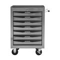 Rolling Metal Tool Chest with 7 Drawers, 20' 7-Drawer Tool Chest Cabinet with Ball Bearing Drawer Slides, Steel Tool Storage Box Organizer -SILVER