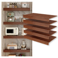 30' x 16' Heavy Duty MDF Wood Shelf Liners, 0.6 Inch Thick Wire Rack Covers for Removable Closet Pantry Shelves, Tool-Free Shelf Cover for Cabinet Bathroom Kitchen Shelving Decoration ( Walnut Color )