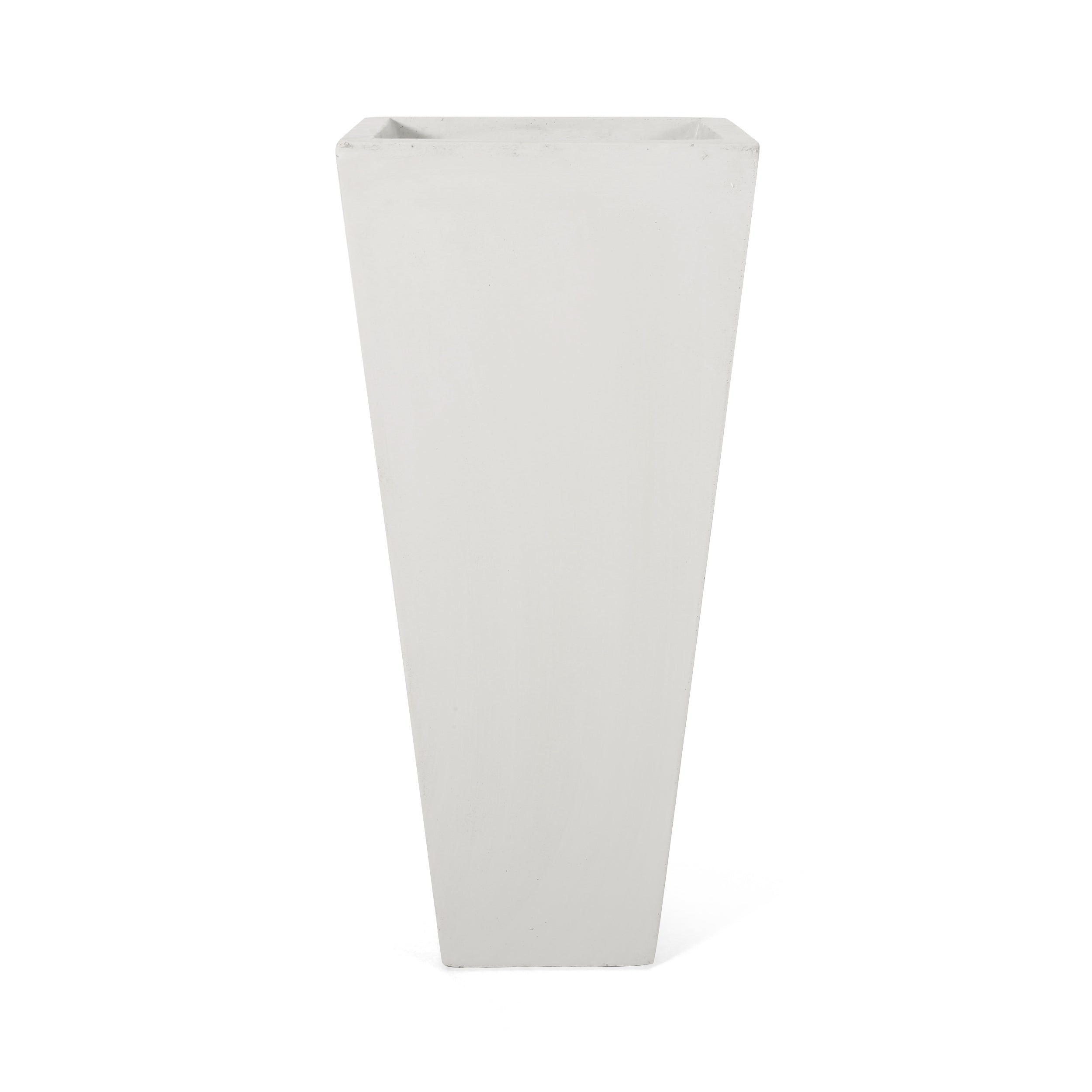 13' x 28.5' Modern Outdoor MGO Cast Stone Planter, White