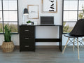 Classic 3 Drawers Writing Desk -Black