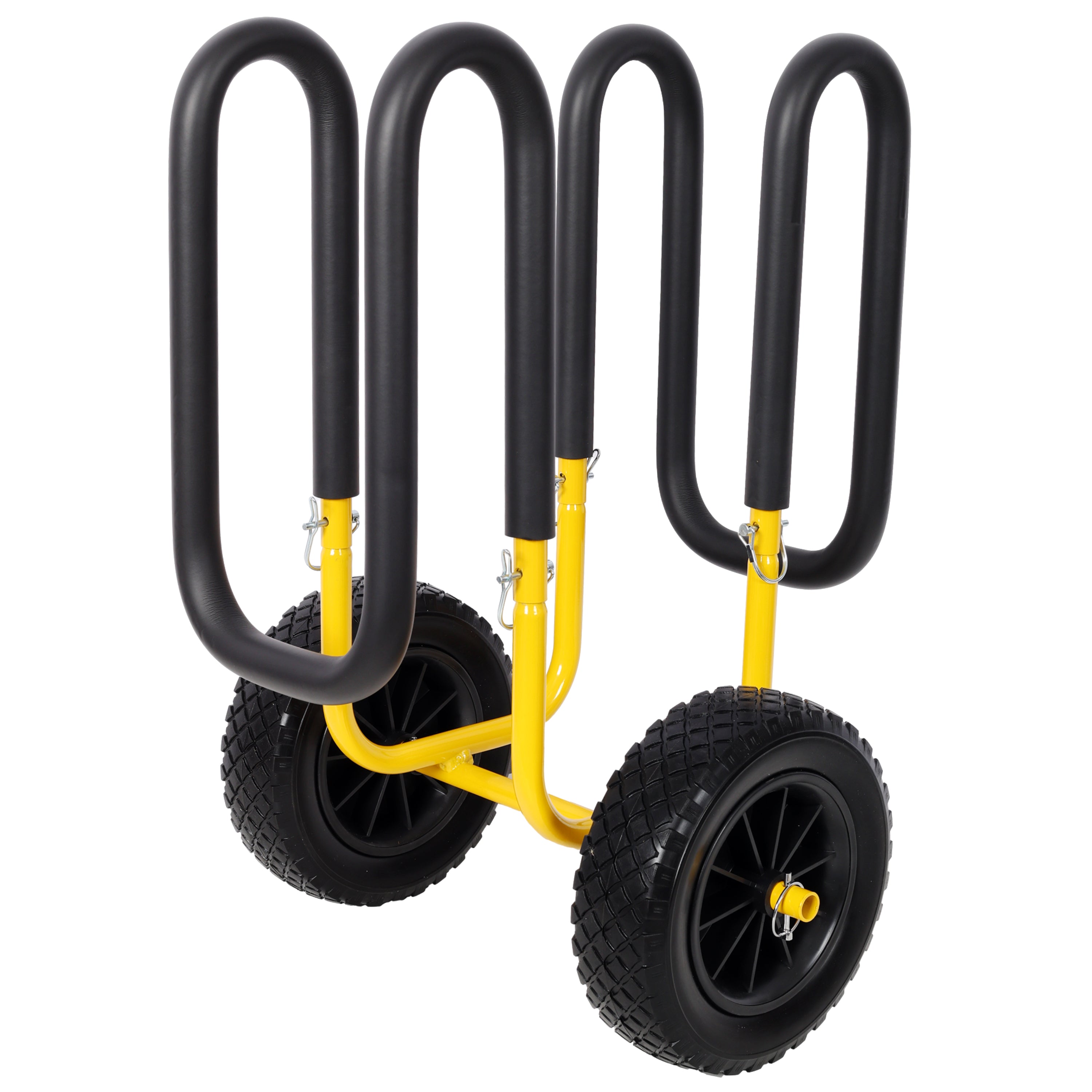 M Shape Suspenz Stand Up Paddle Board & Surfboard Transport Cart With 10in Flat-Free Tires. 150 LBS SUP Carrier Trolley Yelloe Color