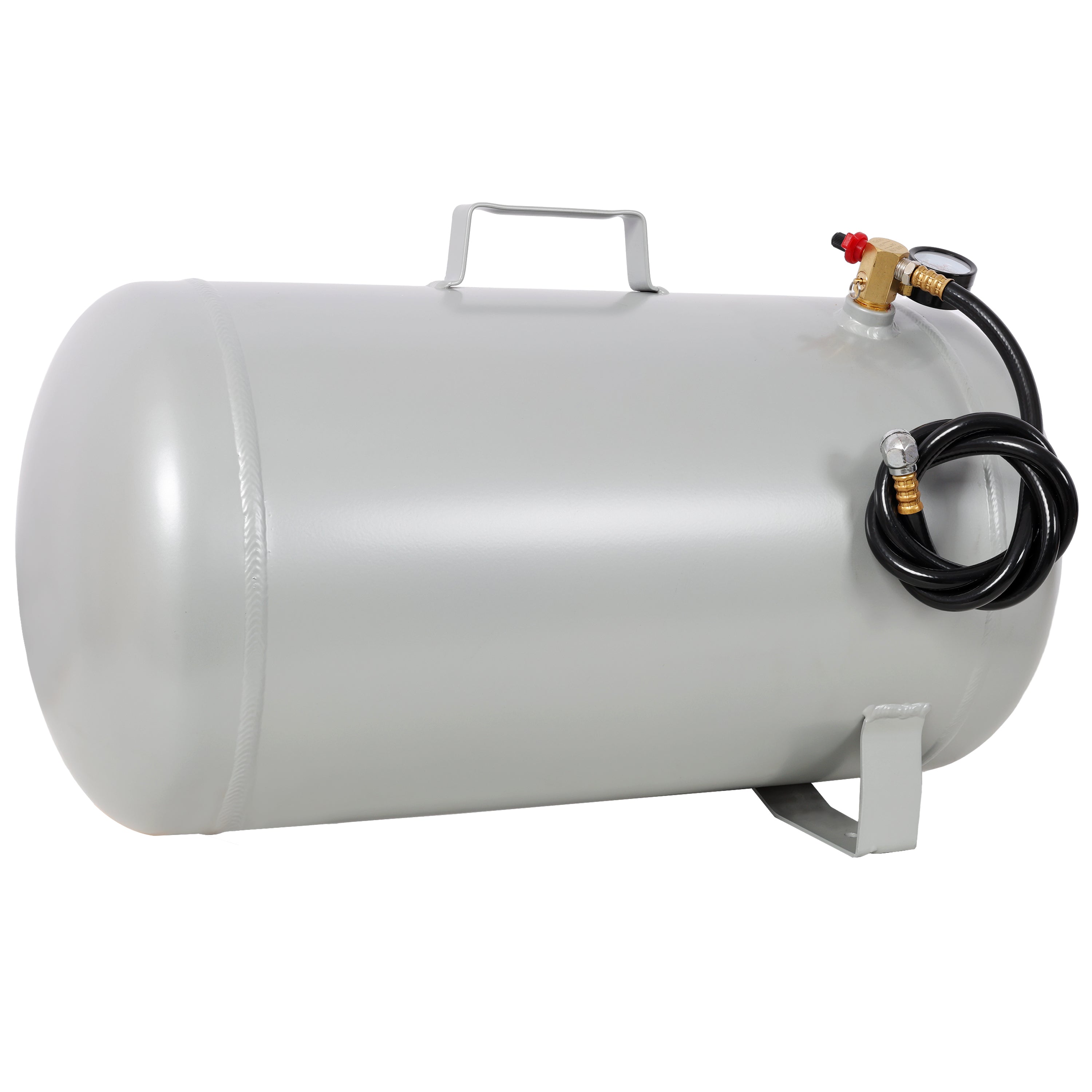 Portable11 Gallon Aluminum Air Tank, Lightweight Durable Air Compressor Tank with Pressure Gauge, Safety Valve and 47 Inch Hose for Easy Tool Connection