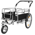 3-in-1 Heavy-Duty Bike Cargo Trailer – E-Bike Compatible Steel Frame, 110lb Capacity, Convertible Stroller & Pull Cart w/Suspension, 20' Wheels & Accessories