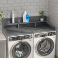 Washer Dryer Countertop with Non-slip Pads, Laundry Wood Shelf Topper with Edge, 54' Width x 27.5' Depth Double Layer Organizer for Washer and Dryer Laundry Hamper Counter Storage Organization (GRAY)