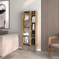 White Bookcase in Melamine with Open Storage