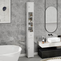 Tall Slim Bathroom Storage Cabinet, 71' Freestanding Bathroom Cabinet with 1 Drawer, 2 Doors and 4 Adjustable Shelves-White