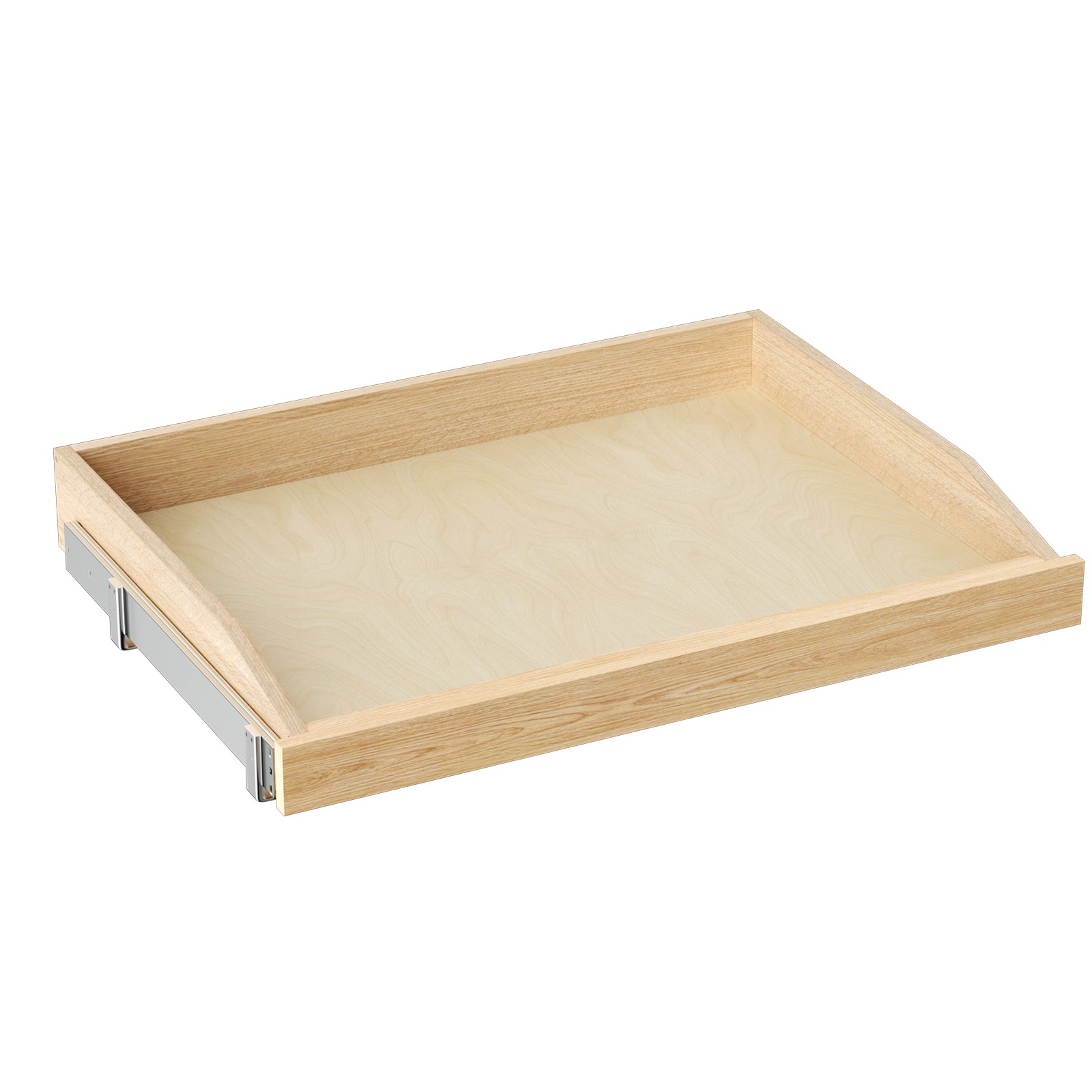 Single Pull Out Cabinet Organizer 28½'W x 21'D, Soft Close Slide Out Drawer Storage Shelves for Kitchen, Wood Cabinet Shelf Pull-Out Organizer Storage for Base Cabinets