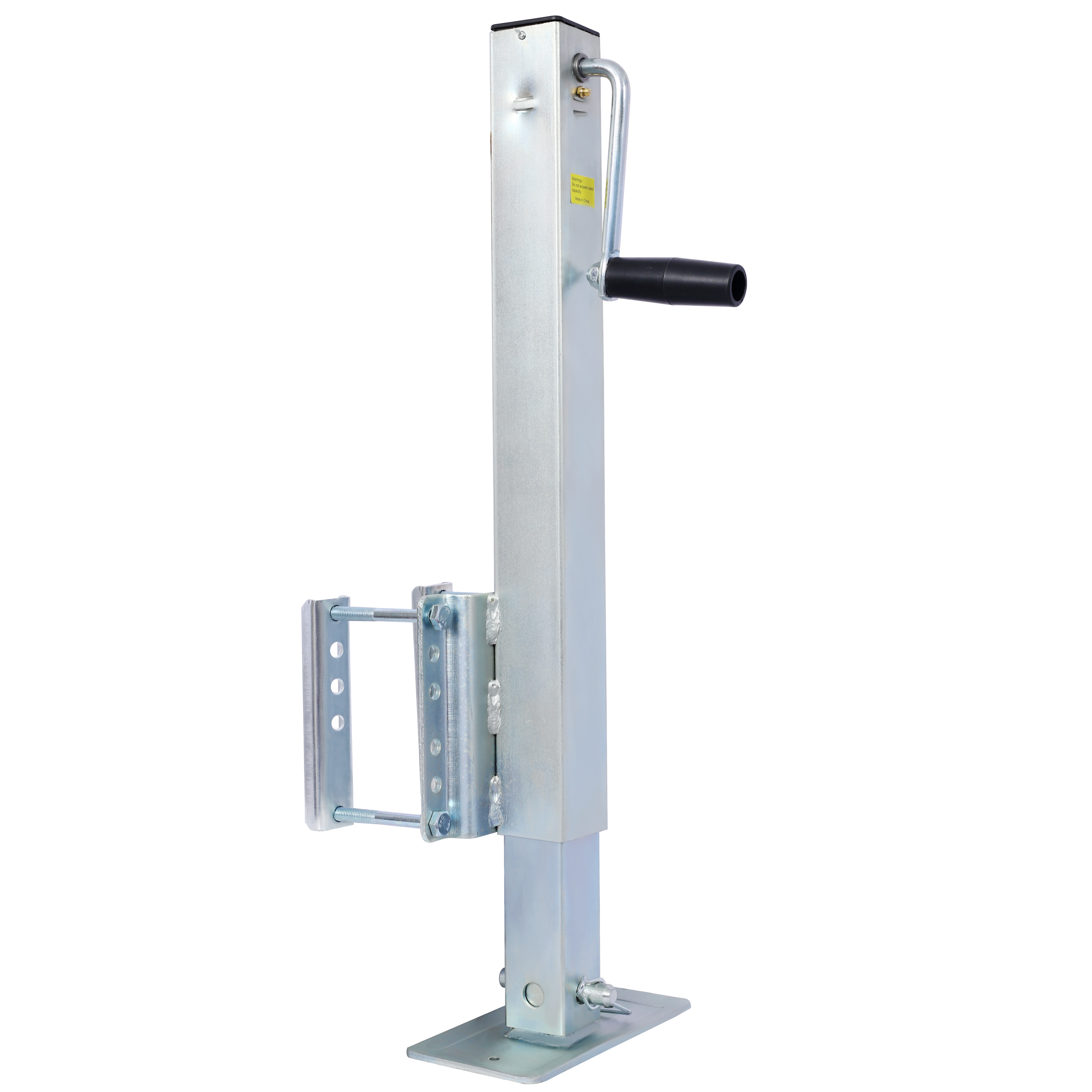 Heavy Duty Trailer Jack, Fixed Mount Jack w/Drop Leg, 28.6 in. of Lift, Max Load 2,500 Lbs