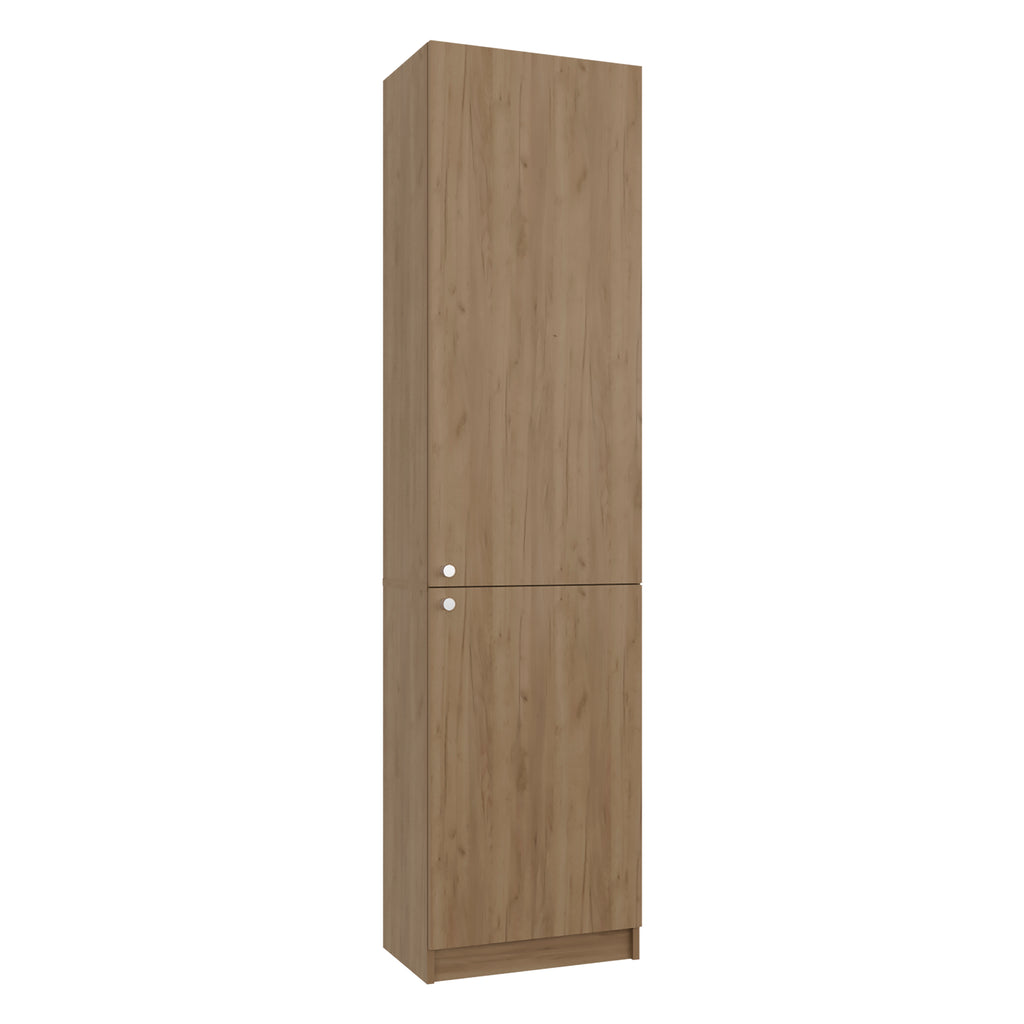Home Tall Freestanding Bookcase with Double Doors and 5 Interior Storage Shelves, Vertical Storage Cabinet for Living Room, Office or Bedroom