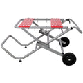 Rolling Foldable Table Saw Stand, Heavy Duty Portable Universal Table Saw Base with 8' Wheels, Adjustable Height, 330Lbs Load Capacity for Woodworking Garage Workshop
