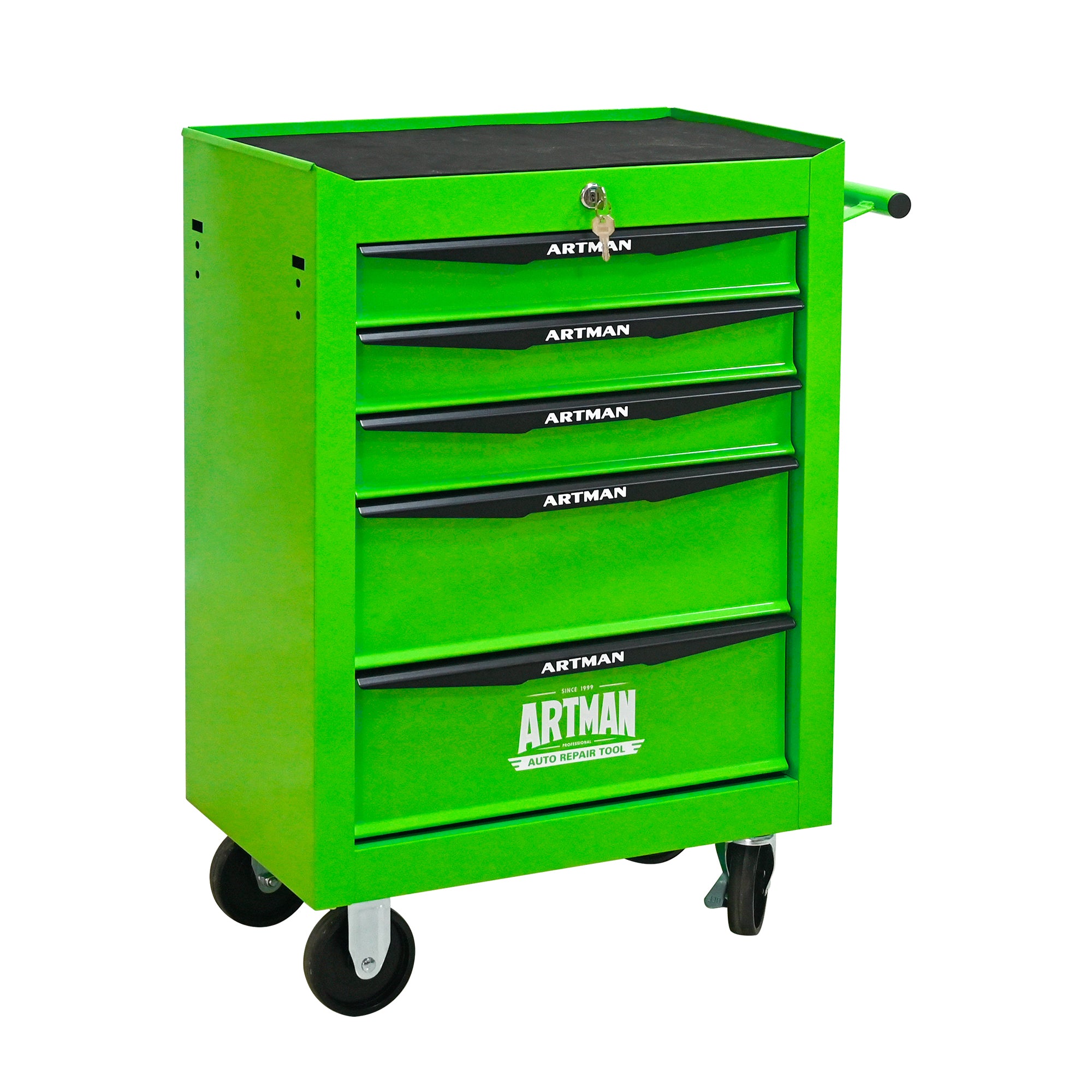 Rolling Metal Tool Chest with 5 Drawers, 20' 5-Drawer Tool Chest Cabinet with Ball Bearing Drawer Slides, Steel Tool Storage Box Organizer -GREEN
