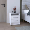 Greter 24'  Two-Drawer Night Stand  With open shelf White