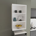 Eco 36' High Open 3-Tier Wall Cabinet, Wall Shelf, Storage Cabinet, Cube Shelf Bedroom, Office, Living Room, Garage White