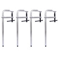 Bar Clamps Set, Drop Forged Steel Bar Clamps, Steel F Clamps for Welding, Woodworking, Metal working, DIY and Crafts,12 inch x 3inch Throat,Pack of 4