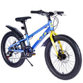 20 Inch Kids Bicycles , Fat Tire Mountain Bike for Boys and Girls Age 5 + Years ,7-Speed Dual-Disc Brake ,Kids Beach and Snow Bicycle