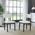 Ellis Boucle Upholstered Dining Chairs, Set of 2