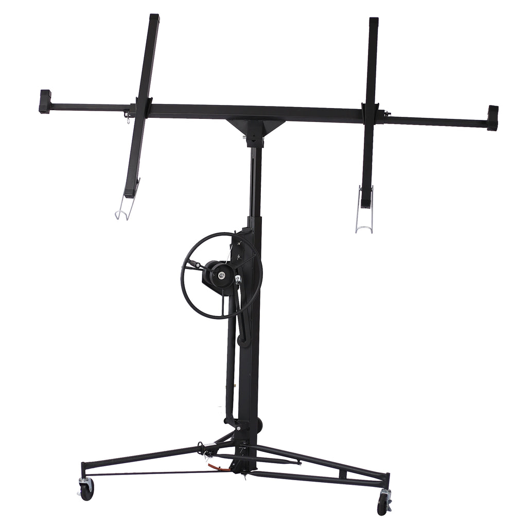 Drywall Lift Panel 11' Lift Drywall Panel Hoist Jack Lifter, black