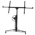 Drywall Lift Panel 11' Lift Drywall Panel Hoist Jack Lifter, black