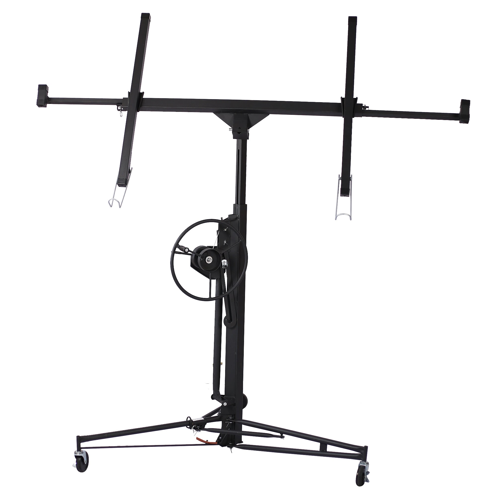 Drywall Lift Panel 11' Lift Drywall Panel Hoist Jack Lifter, black