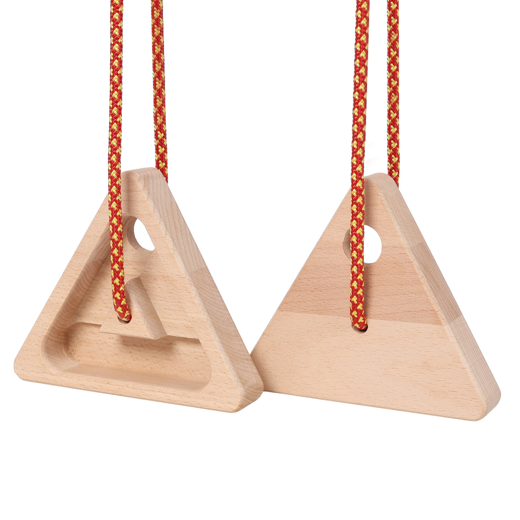 2Pcs Triangle Climbing Hangboard With Rope, Training Finger Grip,Fingerboard Rock Climbing for Outdoor Home