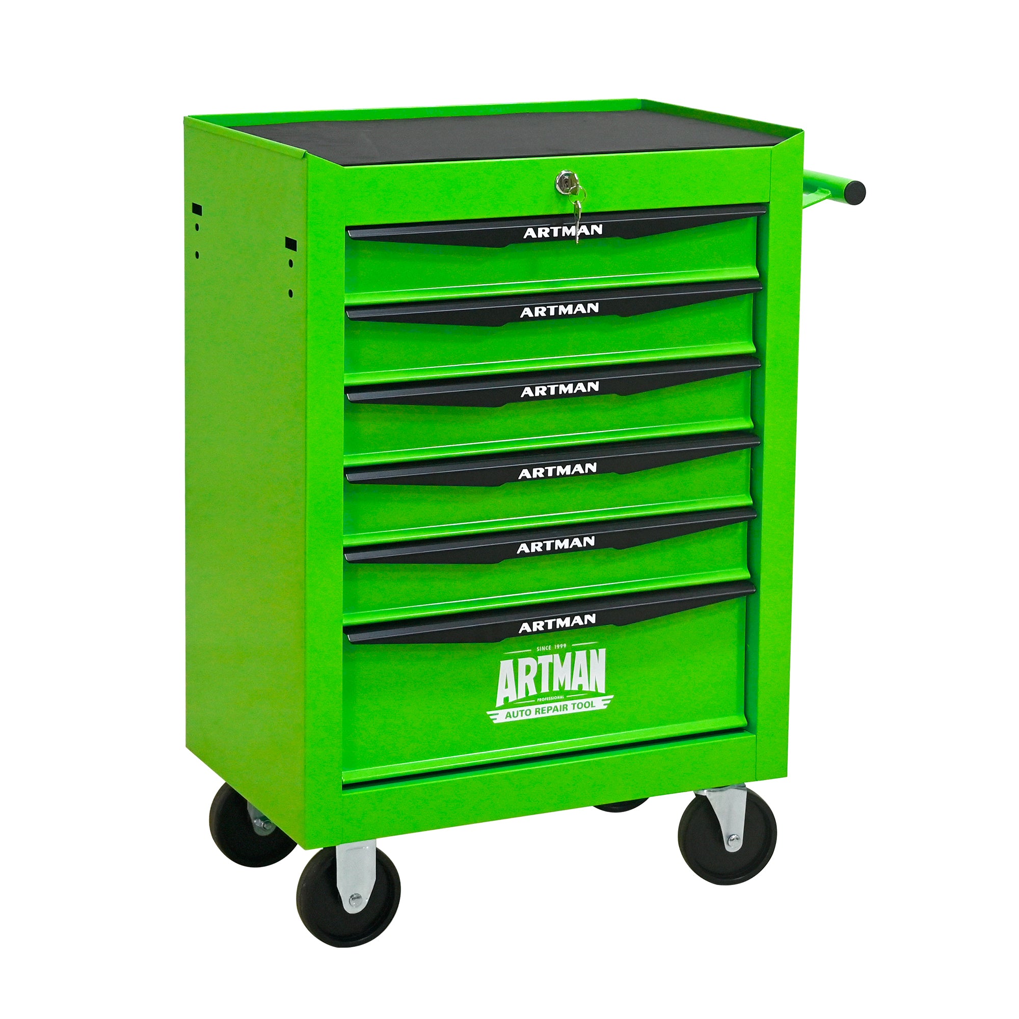 Rolling Metal Tool Chest with 6 Drawers, 20' 6-Drawer Tool Chest Cabinet with Ball Bearing Drawer Slides, Steel Tool Storage Box Organizer -GREEN