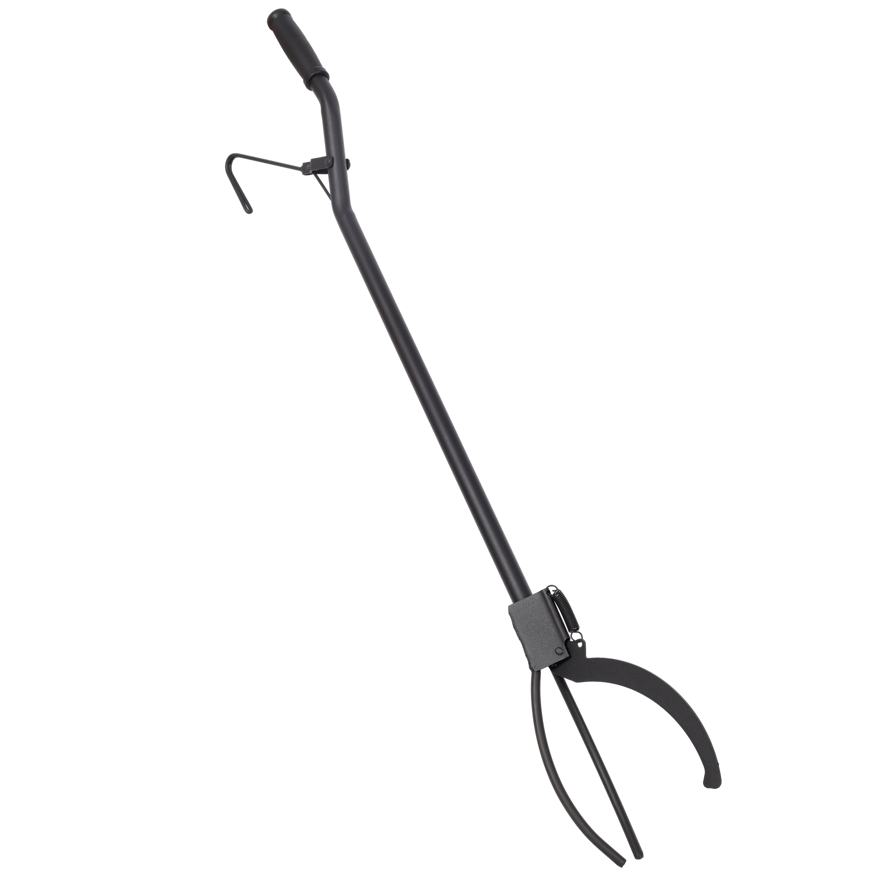 36 Inch Heavy Duty Fire Log Grabber with 3 Prong & Spring Handle, Fire Tongs Poker Tool for Campfire, Fireplace & Fire Pit
