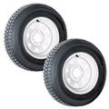 Set of 2 ST175/80D13 Trailer Tires and Wheel Assembly, DOT Approved- Highway Legal,6-Ply Heavy Duty, 13' Rim, 5 Lug on 4.5' PCD, 3.99' Center Bore, 1360 lbs Capacity for Boat, Utility, or Lawn Trailer