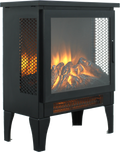 18 inch Freestanding Electric Fireplace Stove heater with 3D Flame effect