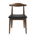 Destiny Modern Black PU Leather Dining Chairs (Set Of 2) with Solid Wood Frame, 29.5'H x 21.7'W x 20.1'D Leather Upholstered Kitchen Side Chairs