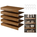 ( 36*16 INCH ) 5 Pcs Wire Shelf Covers, Foamed PVC Wire Rack Covers for Removable Closet (Not Wood), Pantry Shelves for Cabinet Bathroom Kitchen Shelving Decoration ( WALNUT Color )