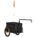 Aosom Bike Cargo Trailer, Bicycle Trailer Wagon Cart with Removable Storage Box, Quick Release 16' Wheels and Safe Reflectors, No Bottom