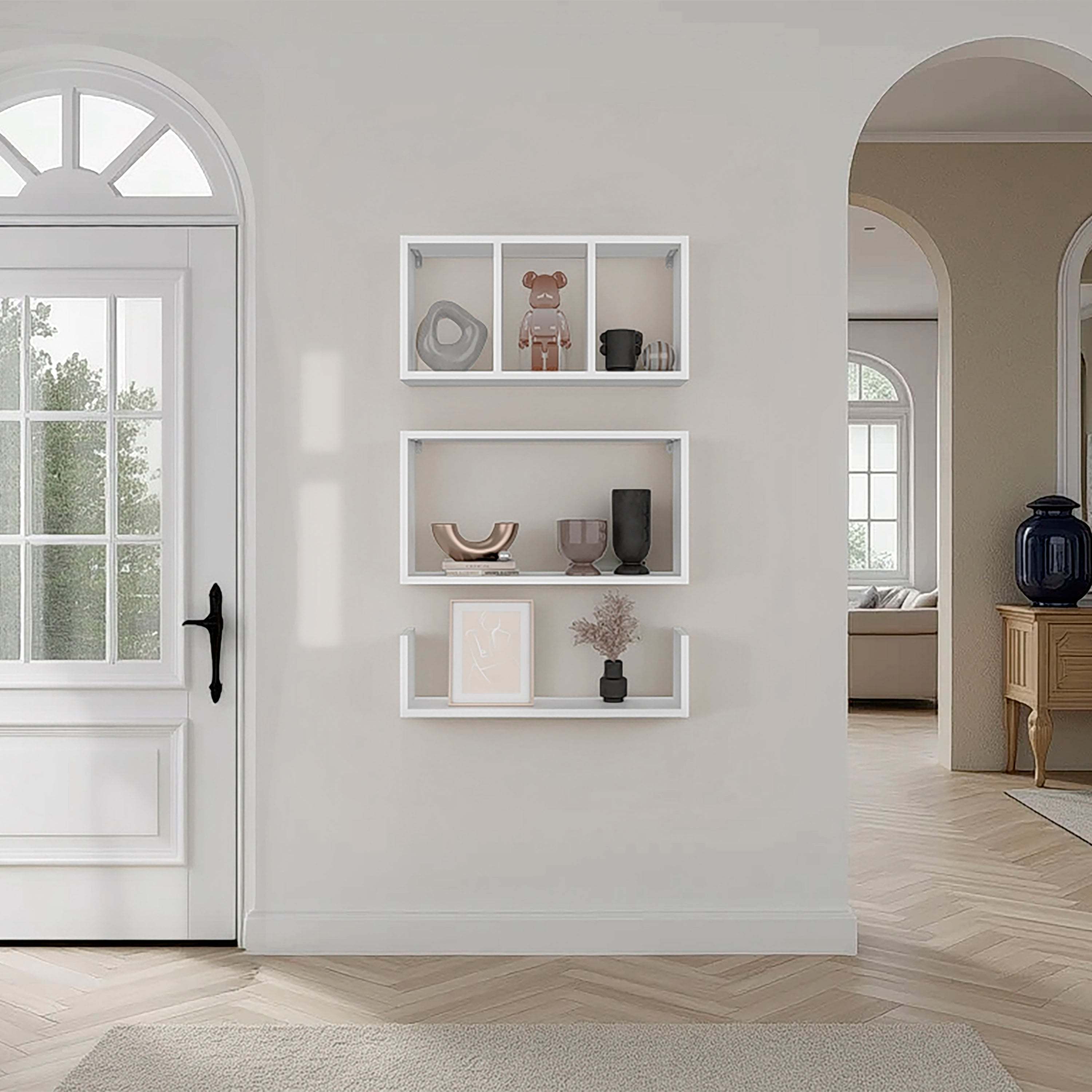 White Wall Mounted Floating Shelves