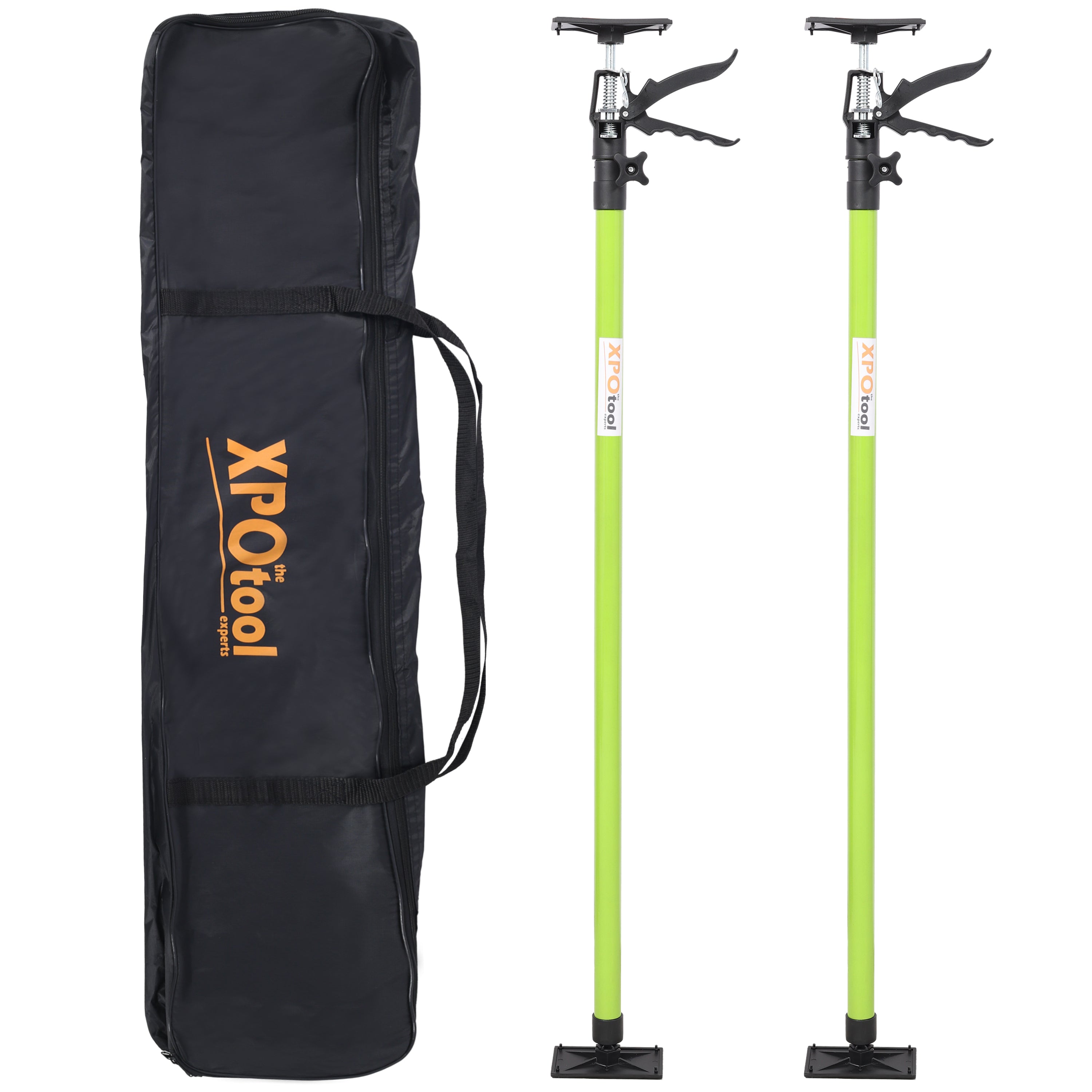 2Pack Adjustable Support Pole,Steel 3rd Hand Support System,Support Rod for Jacks Cargo Bars Drywalls,Cabinet Jacks for Installing Cabinets,Extends from 45 to 114 Inch ,with carrry bag