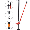 High Lift Farm Jack,60' Utility Farm Jack, 7000 lbs Capacity Ratcheting Off Road Utility Jack, Heavy-Duty Farm Jack for Tractor, Truck, SUV, Bumper Lift, RED