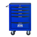 Rolling Metal Tool Chest with 5 Drawers, 20' Steel Storage Cabinet with Ball Bearing Slides, Black and Blue Finish